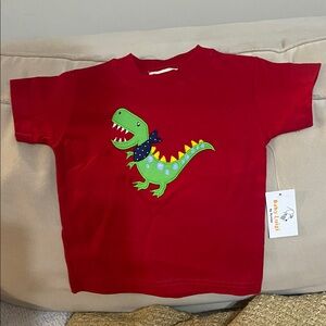 New -12 mo Red Dinosaur shirt - Baby Luigi